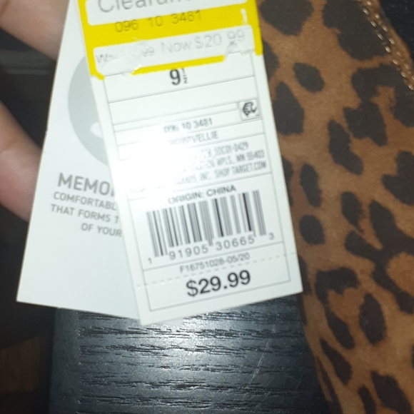 NWT A new day Brown Leopard Print Bootie Sz 9 1/2 - Picture 10 of 11